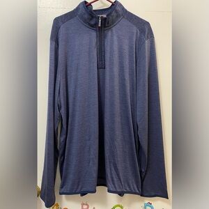 Flag & Anthem MadeFlex Men's Quarter Zipper Blue Striped Sweater Size XL